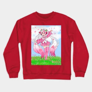 Sakura Hatsune Miku Tee/sticker Crewneck Sweatshirt